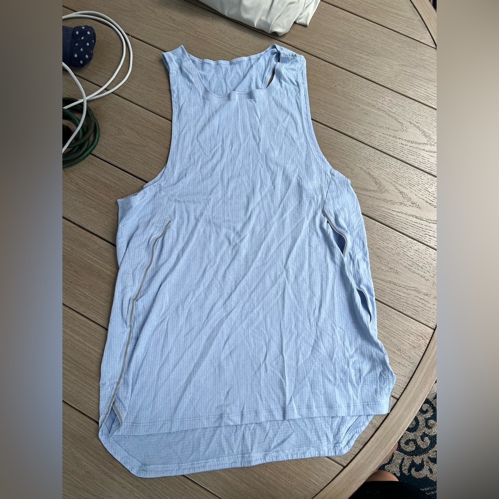 Lululemon Men’s Fast and Free Singlet *Airflow (Blue Linen / Iced Lavender)